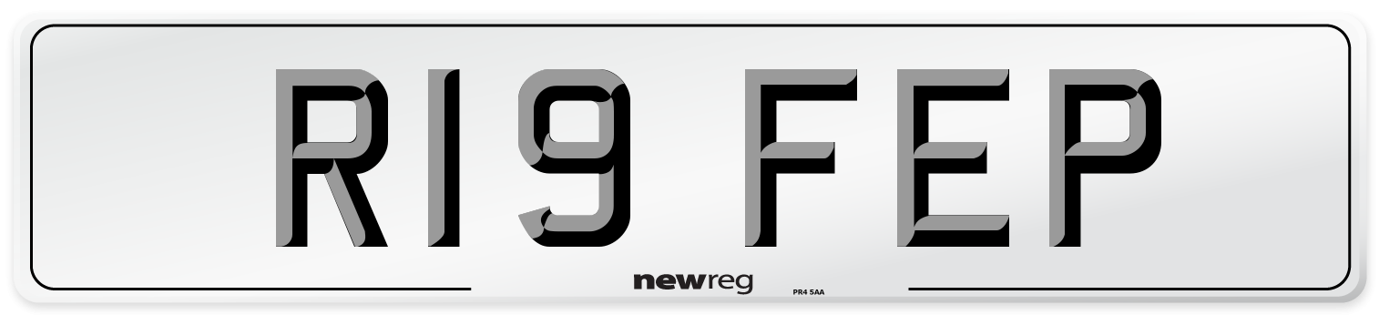 R19 FEP Number Plate from New Reg